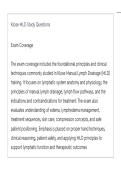 Klose MLD Study Questions ACTUAL EXAM LATEST UPDATE THIS YEAR QUESTIONS AN DETAILED ANSWERS&lowbar;compressed