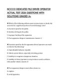 NCCCO DEDICATED PILE DRIVER OPERATOR ACTUAL TEST 2026 QUESTIONS WITH SOLUTIONS GRADED A&plus;