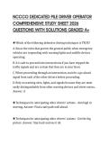 NCCCO DEDICATED PILE DRIVER OPERATOR COMPREHENSIVE STUDY SHEET 2026 QUESTIONS WITH SOLUTIONS GRADED A&plus;