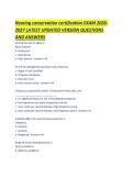Hearing conservation certification EXAM 2026-2027 LATEST UPDATED VERSION QUESTIONS AND ANSWERS&period;pdf