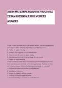 ATI RN MATERNAL NEWBORN PROCTORED 2 EXAM 2023 NGN A 100&percnt; VERIFIED ANSWERS