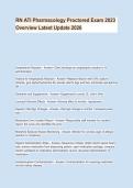 RN ATI Pharmacology Proctored Exam 2023 Overview Latest Update 2026