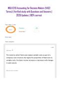 WGU C213 Accounting for Decision Makers &lpar;VAC2 Terms&rpar; &vert; Verified study with Questions and Answers &vert; 2026 Updates &vert; 100&percnt; correct