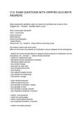 C10- EXAM QUESTIONS WITH VERIFIED ACCURATE ANSWERS