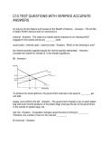 C10 TEST QUESTIONS WITH VERIFIED ACCURATE ANSWERS