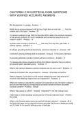 CALFORNIA C10 ELECTRICAL EXAM QUESTIONS WITH VERIFIED ACCURATE ANSWERS