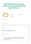 WGU C213 MBA Program Accounting &vert; Actual Questions and Answers complete Solutions &vert; 2026 Updates &vert; 100&percnt; correct