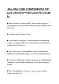 HFMA CSAF EXAM 2 COMPREHENSIVE TEST 2026 QUESTIONS WITH SOLUTIONS GRADED A&plus;