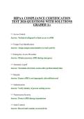 HIPAA COMPLIANCE CERTIFICATION TEST 2026 QUESTIONS WITH SOLUTIONS GRADED A&plus;