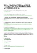 HIPAA COMPLIANCE FINAL ACTUAL EXAMINATION 2026 QUESTIONS WITH ANSWERS GRADED A&plus;