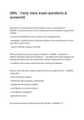IDRL - Carly class exam questions & answers