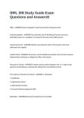 IDRL 308 Study Guide Exam Questions and Answers