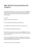 IDRL 320 Unit 2 Exam Questions and Answers
