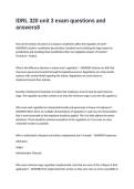 IDRL 320 unit 3 exam questions and answers