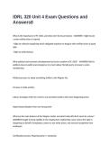 IDRL 320 Unit 4 Exam Questions and Answers