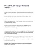 Unit 1 IDRL 320 test questions and answers