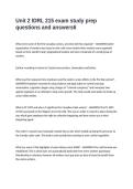 Unit 2 IDRL 215 exam study prep questions and answers