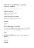 PSY-150 EXAM 1 QUESTIONS WITH VERIFIED ACCURATE ANSWERS