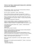 PSYCH 150 FINAL EXAM QUESTIONS WITH VERIFIED ACCURATE ANSWERS