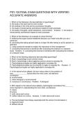 PSY-150 FINAL EXAM QUESTIONS WITH VERIFIED ACCURATE ANSWERS