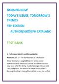 Nursing Trends Test Bank 2026 &vert; Catalano Nursing MCQs &vert; Professional Nursing Study Guide &vert; NCLEX Questions & Answers