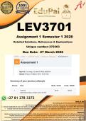 LEV3701 Assignment 1 QUIZ  &lpar;COMPLETE ANSWERS&rpar; Semester 1 2026 - DUE 27 March 2026