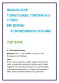 Nursing Trends Test Bank 2026 &vert; Catalano Nursing MCQs &vert; Professional Nursing Study Guide &vert; NCLEX Questions & Rationales