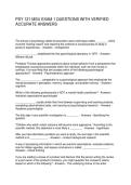 PSY 121 MSU EXAM 1 QUESTIONS WITH VERIFIED ACCURATE ANSWERS