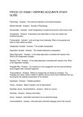 PSYCH 121 EXAM 1 VERIFIED ACCURATE STUDY GUIDE
