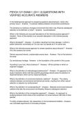 PSYCH 121 EXAM 1 &lpar;CH 1-3&rpar; QUESTIONS WITH VERIFIED ACCURATE ANSWERS