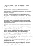 PSYCH 121 EXAM 1 VERIFIED ACCURATE STUDY GUIDE