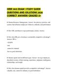 HRIR 3021 EXAM 1 STUDY GUIDE QUESTIONS AND SOLUTIONS 2026 CORRECT ANSWERS GRADED A&plus;