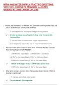 NFPA 1002 WATER SUPPLY PRACTICE QUESTIONS WITH 100&percnt; COMPLETE ANSWERS &vert;ALREADY GRADED A&plus; &vert;2026 LATEST UPLOAD