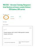 WGU C954 &ndash; Information Technology Management &vert; Actual Questions and Answers complete Solutions &vert; 2026 Updates &vert; 100&percnt; correct