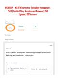 WGU C954 &ndash; MS-ITM Information Technology Management &ndash; PQGC &vert; Verified Study Questions and Answers &vert; 2026 Updates &vert; 100&percnt; correct