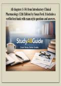 Introductory Clinical Pharmacology 12th Edition by Susan Ford &ndash; Verified Test Bank &ndash; Chapters 1&ndash;54