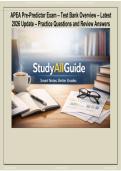 APEA 3P & NSG6998 Pre-Predictor Exam Package &ndash; Test Banks&comma; Questions & Practice Review