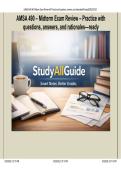 AMSA 490 &ndash; Midterm Exam Review &ndash; Practice Questions&comma; Answers & Rationales