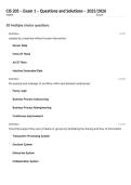 CIS 205 &ndash; Exam 1 &ndash; Questions and Solutions &ndash; 2025&sol;2026