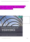 Test Bank for Psychological Testing&colon; Principles&comma; Applications&comma; and Issues&comma; 9th Edition by Robert M&period; Kaplan & Dennis P&period; Saccuzzo &vert; Complete Chapters 1-21 &vert; Verified Questions & Answers 
