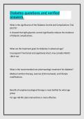 Diabetes questions and verified answers