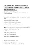 CALIFORNIA DMV PERMIT TEST 2026 FULL QUESTIONS AND VERIFIED 100&percnt; CORRECT ANSWERS GRADED A&plus;