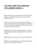 CALT FINAL SCRIPT 2026 QUESTIONS WITH ANSWERS GRADED A&plus;
