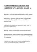CALT COMPREHENSIVE REVIEW 2026 QUESTIONS WITH ANSWERS GRADED A&plus;