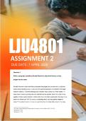 LJU4801 Assignment 2 Semester 1 ANSWERS 2026 - Due 7 April 2026