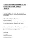 CARDIAC ATI ADVANCED PREP PACK 2026 FULL QUESTIONS AND CORRECT ANSWERS
