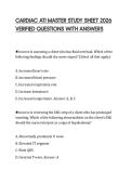 CARDIAC ATI MASTER STUDY SHEET 2026 VERIFIED QUESTIONS WITH ANSWERS