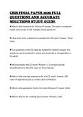CBIS FINAL PAPER 2026 FULL QUESTIONS AND ACCURATE SOLUTIONS STUDY GUIDE