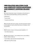 CBIS PRACTICE SOLUTION PACK 2026 COMPLETE TESTED QUESTIONS AND CORRECT ANSWERS GRADED A&plus;
