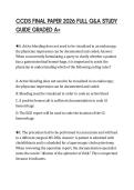 CCDS FINAL PAPER 2026 FULL Q&A STUDY  GUIDE GRADED A&plus; 